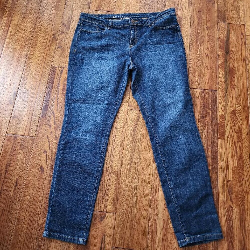 LC Lauren Conrad Women's Size 14 Super High Rise Stretch Skinny Jeans Blue
